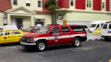 Load image into Gallery viewer, 1:64 596 Red LAFD LA Fire Suburban SUV Model Diecast Metal Car New Collection