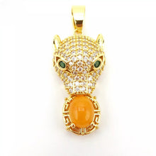 Load image into Gallery viewer, Nature Jade Leopard Pendant Necklace Gift For Woman Jewelry charm Blessing A