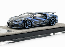 Load image into Gallery viewer, HH 1:64 Black Blue Chiron Super Sports 300+ Model Diecast Resin Car BN