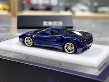 Load image into Gallery viewer, 1:64 CL Blue 488 GTB Hard Top Sports Model Diecast Resin Car New Collection
