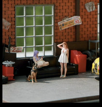 Load image into Gallery viewer, 1:64 Painted Figure Model Miniature Resin Diorama Sand White Skirt Pretty Lady