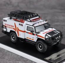 Load image into Gallery viewer, MK 1:64 White H2 Fire Dep. Rescue Vehicle ORV Model Diecast Metal Car New Collection