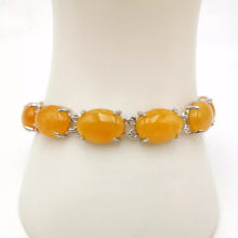 Load image into Gallery viewer, Nature Jade Beaded Bracelet Jewelry Blessing Lucky Fortune Gift For Her Yellow c