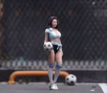 Load image into Gallery viewer, 1:64 Painted Figure Model Miniature Resin Sand Diorama Soccer Babe Girl Lady