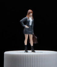 Load image into Gallery viewer, 1:64 Painted Figure Mini Model Toy Miniature Car Scenes Resin Business Suit Lady