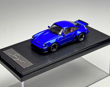 Load image into Gallery viewer, HF 1:64 Blue Singer 930 Turbo Study Classic Sport Model Diecast Metal Car New