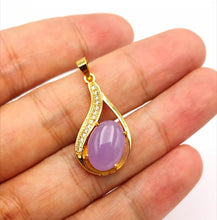 Load image into Gallery viewer, Nature Jade Water Drop Pendant Necklace Gift Jewelry charm Blessing Lucky New a