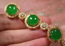 Load image into Gallery viewer, Nature Jade Beaded Bracelet Jewelry Blessing Lucky Fortune Gift For Her Green n