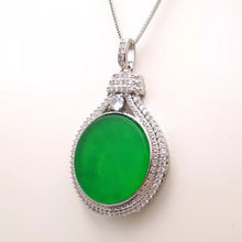 Load image into Gallery viewer, Nature Jade Wealth Round Pendant Necklace Gift Jewelry charm Blessing Lucky New