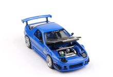 Load image into Gallery viewer, Poprace 1:64 JDM Blue RX7 FC3S RE Sports Model Diecast Metal Car New Collection