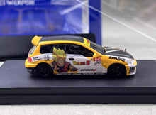 Load image into Gallery viewer, SW 1:64 Civic EG6 Sir Dragon Ball Hatchback Sports Model Diecast Metal Car New Collection