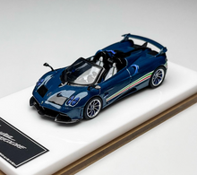 Load image into Gallery viewer, HH 1:64 Blue Carbon Huayra Tricolore Convertible Model Diecast Metal Car New Collection