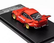 Load image into Gallery viewer, SW 1:64 Red 911 RWB 993 Big Spoiler Racing Sports Model Diecast Metal Car New Collection