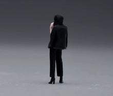 Load image into Gallery viewer, 1:64 Painted Figure Model Miniature Resin Diorama Toy Sand Cool Lady Black Suit