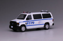 Load image into Gallery viewer, 1:64 596 White Police E350 Super Duty Wagon Van Model Diecast Metal Car New Collection