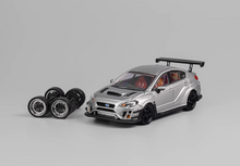 Load image into Gallery viewer, CM 1:64 Silver JDM Impreza WRX STI Varis Sports Model Diecast Metal Car New