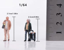 Load image into Gallery viewer, 1:64 Painted Figure Model Miniature Resin Diorama Toy Sand Aged Elderly Couple