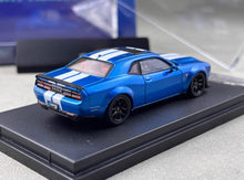 Load image into Gallery viewer, SH 1:64 Blue Stripe Challenger SRT Muscle Hellcat Model Diecast Metal Car New Collection