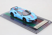 Load image into Gallery viewer, U2 1:64 Blue Novitec 488 Pista Racing Sports Model Diecast Resin Car Box New