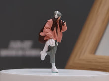 Load image into Gallery viewer, 1:64 Painted Figure Model Miniature Resin Diorama Toy Sand Casual Wearing Girl