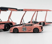 Load image into Gallery viewer, 1:64 Pink Actros Gigaspace 4x2 Trailer Truck LFA #23 Model Diecast Metal Car