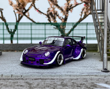 Load image into Gallery viewer, SW 1:64 Purple 993 RWB Widebody Racing Sports Model Diecast Metal Car New