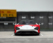 Load image into Gallery viewer, CM 1:64 White Red 765LT ELVA Racing Sports Model Diecast Metal Car New Collection