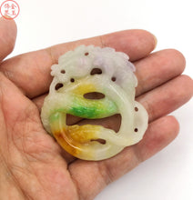 Load image into Gallery viewer, Nature Jade Dragon Pendant Necklace Gift Jewelry charm Blessing Lucky Fortune