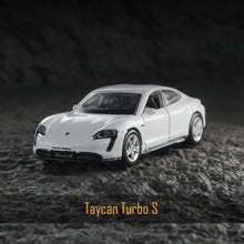 Load image into Gallery viewer, Bburago 1:64 White Taycan Turbo S Sports Model Diecast Metal Car New Collection