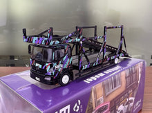 Load image into Gallery viewer, 1:64 UM HKS 500 HINO Ranger Double Transport Truck Model Diecast Metal Car New Collection