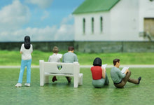 Load image into Gallery viewer, 1:64 Painted Figure Model Miniature Resin Diorama Sand Reading Woman Lady Toy Collection