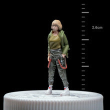 Load image into Gallery viewer, 1:64 Painted Figure Model Miniature Resin Diorama Sand Toy Camo Short Hair Girl