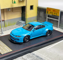 Load image into Gallery viewer, SW 1:64 Blue JDM S15 Slivia Widebody Racing Sports Model Diecast Metal Car BN