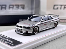 Load image into Gallery viewer, FH 1:64 Silver Gray Skyline GTR R33 Mines Sports Model Diecast Metal Car New Collection