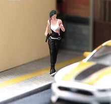 Load image into Gallery viewer, 1:64 Painted Unpainted Figure Model Miniature Resin Diorama Sand Cool Punk Girl