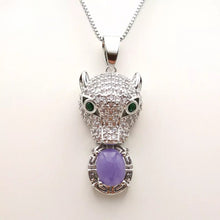 Load image into Gallery viewer, Nature Jade Leopard Pendant Necklace Gift For Woman Jewelry charm Blessing c