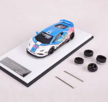 Load image into Gallery viewer, King 1:64 Blue Miku LP610 Huracan LBWK Sports Model Diecast Metal Car New
