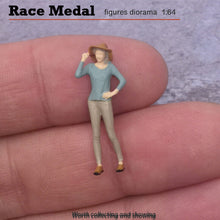 Load image into Gallery viewer, 1:64 Painted Figure Mini Model Miniature Resin Diorama Sand People Fisherman Hat
