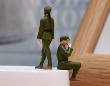 Load image into Gallery viewer, 1:64 Painted Figure Model Miniature Resin Diorama Toy Sand Lady Man Soldier