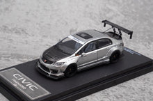 Load image into Gallery viewer, TM 1:64 JDM Silver Civic Type R FD2 Widebody Sport Model Diecast Metal Car