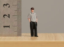 Load image into Gallery viewer, 1:64 Painted Figure Model Miniature Resin Diorama Sand Cool Boy With Sunglasses