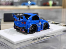 Load image into Gallery viewer, KR 1:64 Blue LBWK GTR R35 #12 Cute Q Sports Model Diecast Resin Car New Collection