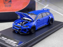Load image into Gallery viewer, DCM 1:64 Blue RS6 2NCS Wagon Widebody Kit Sports Model Diecast Metal Car New Collection