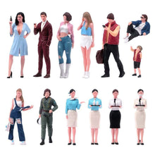 Load image into Gallery viewer, 1:64 Painted Figure Model Miniature Resin Diorama Sand Casual Man Woman Beauty