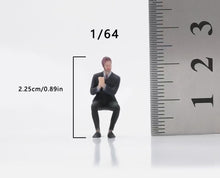 Load image into Gallery viewer, 1:64 Painted Figure Model Miniature Resin Diorama Sand Suit Man Sitting Handsome