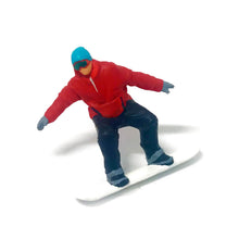 Load image into Gallery viewer, 1:64 Painted Figure Mini Model Miniature Resin Diorama Toy Sand Ski Snowboarding