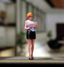 Load image into Gallery viewer, 1:64 Painted Figure Model Miniature Resin Diorama Sand Sexy Secretary Lady Girl Collection
