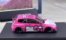 Load image into Gallery viewer, Fuji 1:64 Pink Civic EG6 Sir Pandem Rocket Bunny Model Diecast Metal Car New Collection
