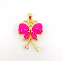 Load image into Gallery viewer, Nature Jade Butterfly Pink Pendant Necklace Gift Jewelry charm Blessing Lucky