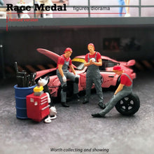 Load image into Gallery viewer, 1:64 Painted Figure Mini Model Miniature Resin Diorama Car Repairman Repaired R